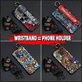thumbnail image 3 of LYM-Phone Case For MOTO G Play 2023, Wristband Fashion Design Phone Holder Lanyard Protective Anti-dust Waterproof Graffiti Silicone Personality Kickstand Soft case Durable Shockproof, 3 of 9
