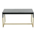 thumbnail image 6 of Household Essentials Wrap Rectangular Coffee Table Black Oak Wood Grain and Black Metal, 6 of 8