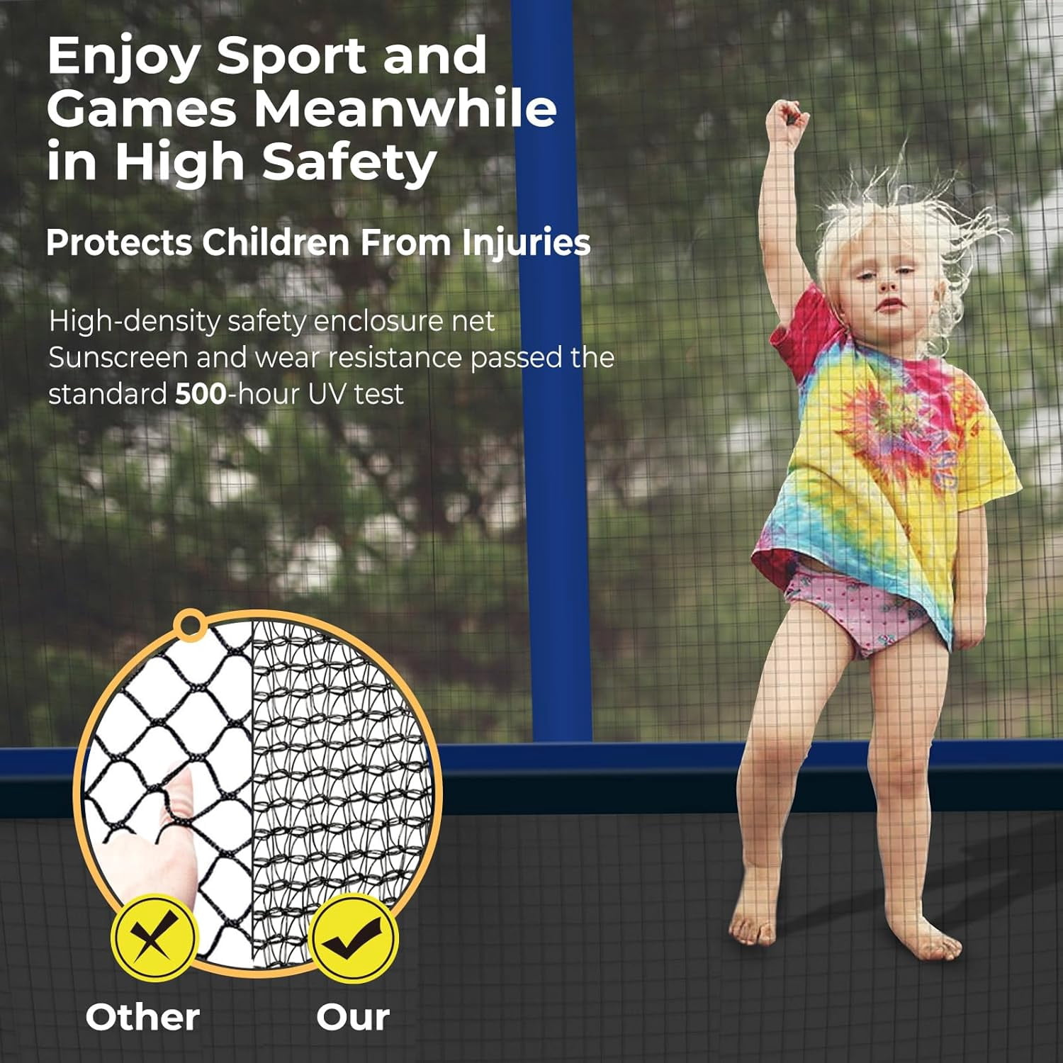 CZBZ Trampoline, 8X14FT Rectangle Trampolines with Enclosure Net for Kids and Adults, 1400LBS Outdoor Trampoline with Basketball Hoop, Ladder and AntiRust Round Backyard Rectangular Trampoline
