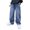 Light Blue, variant on HXWCHs Boys Jeans Baggy Straight Leg Elastic Waist Loose Denim Pants with Pockets Black 7-8 Years