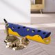 thumbnail image 1 of para gatos, tubo plegable, juguetes interactivos para mascotas, nido de gato, de casa con pompón de fieltro deformable para animales Amarillo azul Yinane Gato Túnel, 1 of 8