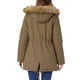 thumbnail image 3 of Chaqueta de invierno parka de mujer INSPIRE CHIC, cálida, a prueba de viento, abrigo largo con capucha de piel sintética 2XL Caqui, 3 of 6