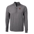 thumbnail image 2 of Men's Cutter & Buck  Heather Black Sacramento River Cats Adapt Eco Knit Heather Recycled Quarter-Zip Pullover, 2 of 3