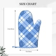 thumbnail image 2 of A Pair Of Heat Insulation And Anti-Perm Gloves 7×11in Thick Anti-Perm Palm With Silicone Piece Lanyard Design Is Easy To Hang Blueviolet Moroccan Buffalo Plaid Tartan Check Hand-Drawn Sketch_1, 2 of 8