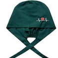 thumbnail image 2 of Under $5 Baseball Caps Green Fashion Printed Button Work Hat Casual Unisex Scrub Cap, 2 of 2