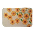 thumbnail image 1 of 40x120cm Linen Flower Pattern Bath Mat Doormat for Laundry Room Decorative, 1 of 5