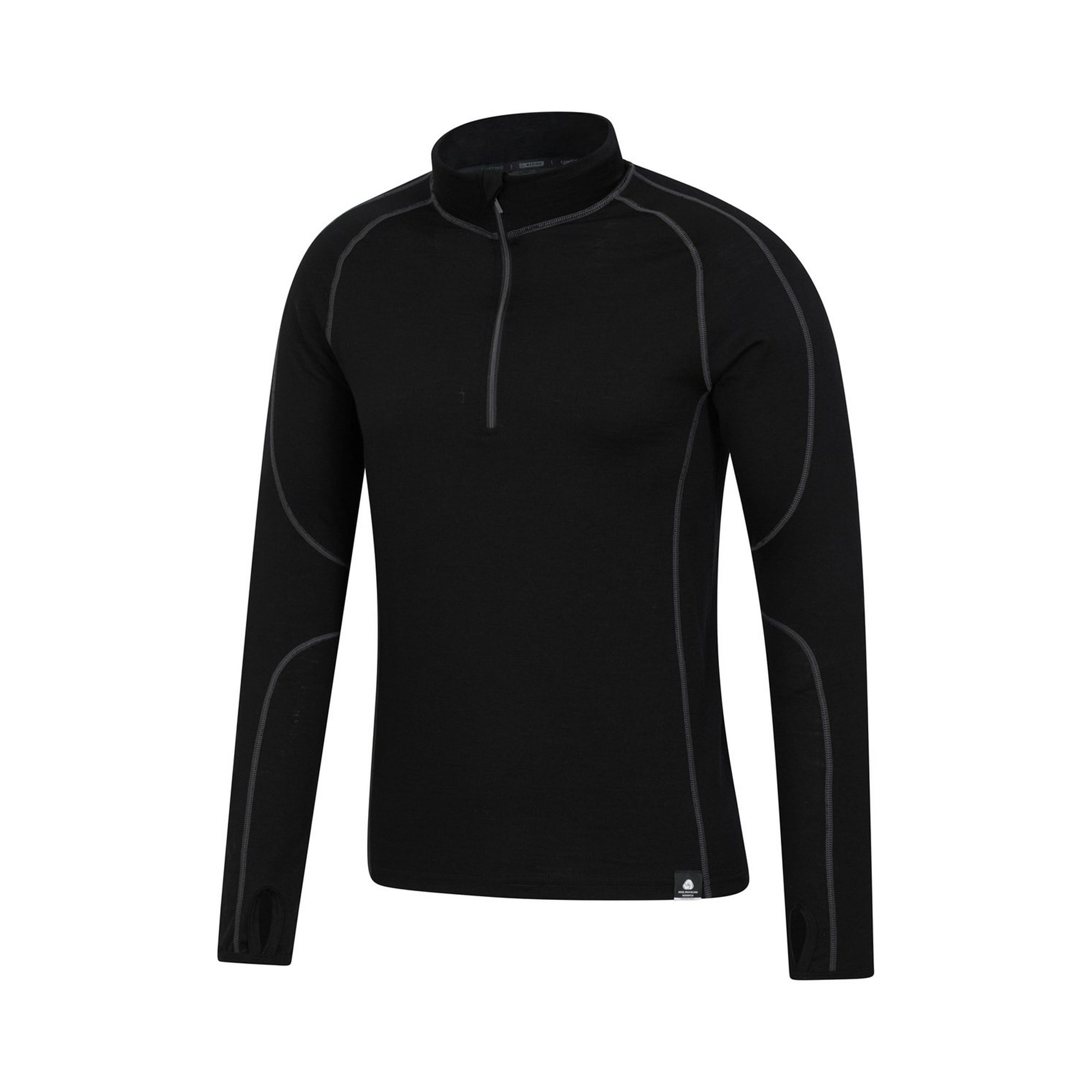 Mountain Warehouse Asgard III Mens Merino Thermal Top Charcoal Size XS