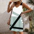 thumbnail image 4 of Penkiiy Women's Dresses for Beach Vacation Summer Boho Sundress with Pockets T-Shirts V Neck Tank Dresses XL Mint Green, 4 of 6
