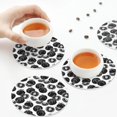thumbnail image 3 of KLL Drink Coasters Set Round Shape of 4,PU Leather Absorbent Coasters Set Decorative Coffee Cup Coasters Housewarming Gift for Home Decor-Hand Drawn Tomatoes, 3 of 5