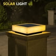 thumbnail image 1 of Luces solares que cambian de color para exteriores, luces solares para postes, terrazas, vallas, patios, jardines, estanques, piscinas, impermeables, (cambio de color RGB, 2 unidades), 1 of 5