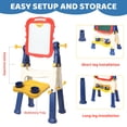 thumbnail image 5 of Kids Easel for Toddlers Age 3+, Art Magnetic White Board & Chalkboard Double Side Adjustable Stand, Drawing Writing Learning Educational Toy for 3 4 5 Year Boys Girl Birthday Gifts, Blue, 5 of 7