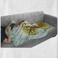 thumbnail image 6 of Cartoon Soft Flannel Fleece Throw Blanket, House and Nature with Together is Our Place to Be Typography Print, Cozy Plush for Indoor and Outdoor Use, 50" x 60", Multicolor, by Ambesonne, 6 of 6