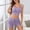 Purple#01, variant on Yteetum Pajama Sets for Women 2 Piece Summer Sleeveless Spaghetti Strap Lace Trim Cami Crop Tops and Ruffle Shorts Lounge Sets Casual Solid Comfy Soft Sleepwear Pjs Two Piece Outfits