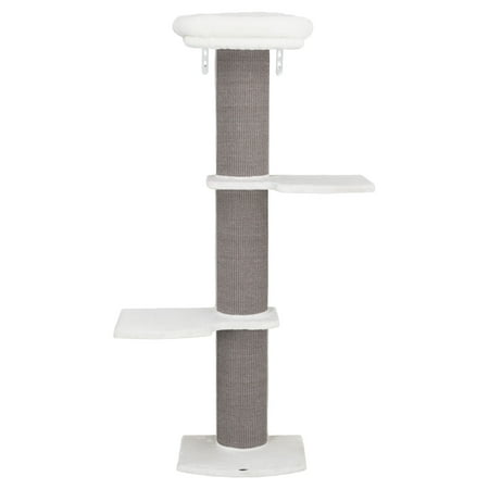 UPC: 4011905440736 | TRIXIE Acadia Plush & Sisal 3-Level 63 Cat Tree Scratching Posts Wall Brackets Gray