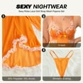 thumbnail image 6 of LWP Women Sexy Lace Chemise Sleepwear Mesh Nightgown Lingerie Babydoll Dress, 6 of 10