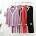 thumbnail image 4 of Kadahis Women's Pajama Pajama Shirt & Pant Set Women's Plus and Regular Sizes, 4 of 6