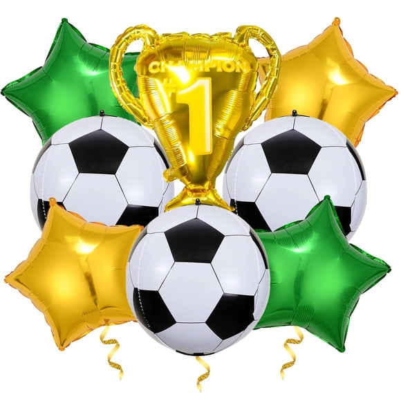 Trofeo Party Balloons OIWLCI 4D para el campeonato de fútbol, color verde