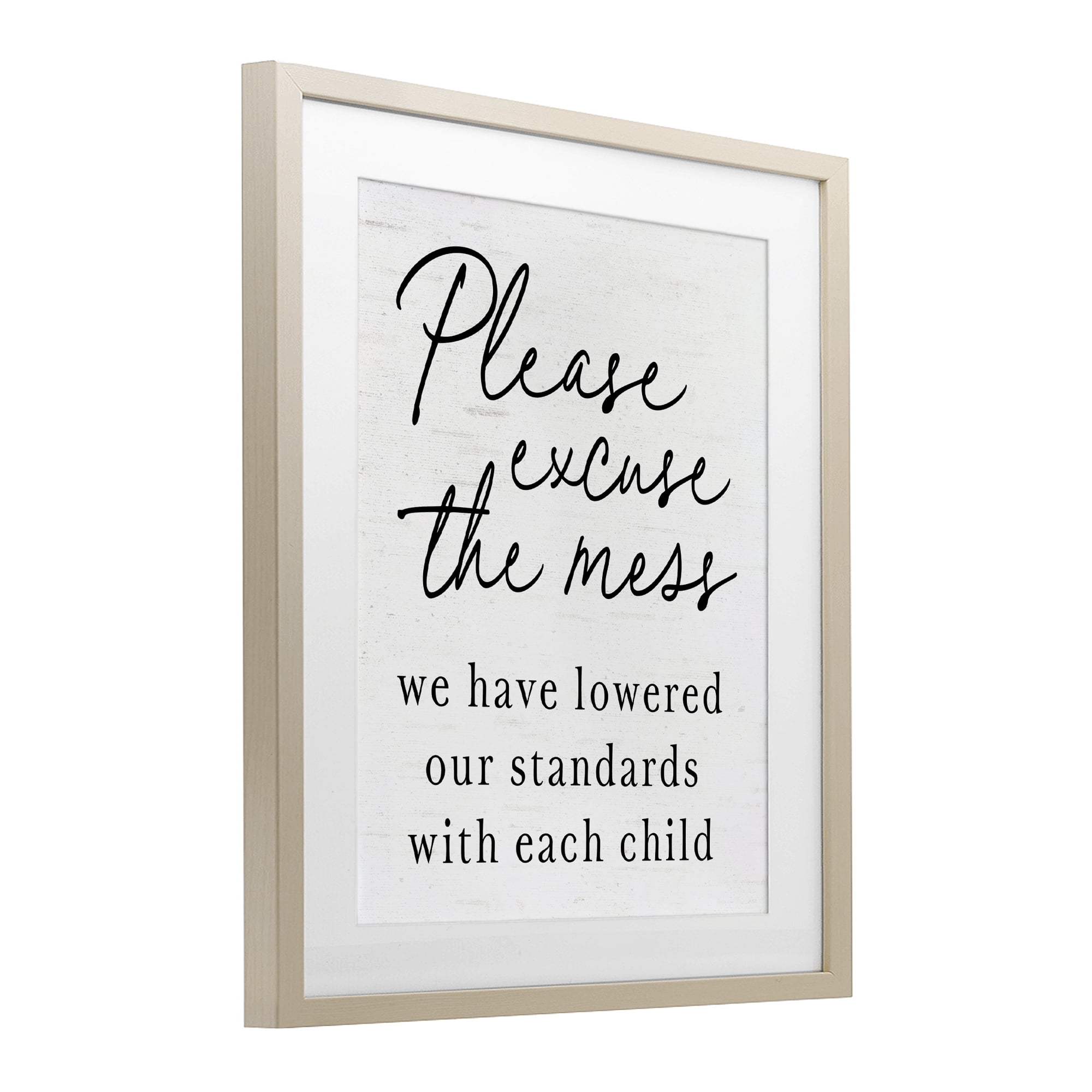 Lowered Stand With Each Child Birch Framed Print Under Glass, design by Lettered and Lined