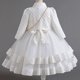 thumbnail image 5 of Vestido de princesa para niñas de 3 piezas, nuevo, bordado, de manga larga, elegante, para fiesta de cumpleaños infantil y conjunto de bolso, 5 of 5