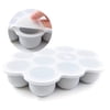 Simka Rose Baby Food Freezer Tray and Storage with Clip On Lid, BPA Free Silicone, 2.5 OZ Portions (Grey, 10 Portion)