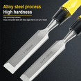 thumbnail image 2 of 4 Piece Wood Chisel Set for Woodworking, Durable PVC Handles Wood Chisel - Perfect for Sharpening, Includes 6mm, 12mm, 19mm, 25mm Sizes, 2 of 4