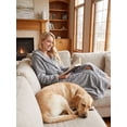 thumbnail image 4 of Loritta Secret Robes for Women, Long Length Hooded Soft Fleece Bathrobe Winter Plush Sleepwear Womens Robes with Pockets & Waist Belt, 4 of 7