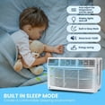 thumbnail image 6 of Aprafie 8000 BTU Window Air Conditioner, 4-in-1 Room AC Units with WiFi App & Remote Control, Cools up to 350 Sq.Ft., White, 6 of 8