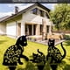 thumbnail image 3 of Yuarrent Gato de Metal gatito estatua de Metal clavija 2D de gato decoración de inserción de suelo para decoración regalo mansión Almacenamiento y organización del hogar, 3 of 6