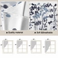 thumbnail image 5 of Navy Blue Leaves Swag Valances for Windows 2 Pack, Kitchen Window Curtains 36 Inch Length, Summer Botanical Privacy Swag Curtains for Living Room/Bathroom with Rod Pocket 36"x36", 5 of 8