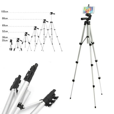Plastic Camera Stand (VGEBY Phone & Camera Tripod Stand, Flexible Camera Tripod with Universal Smartphone Mount, 360° All-round 3-Way Head Tripod with Clip Holder for iPhone, Camera, Camcorder, Cell)