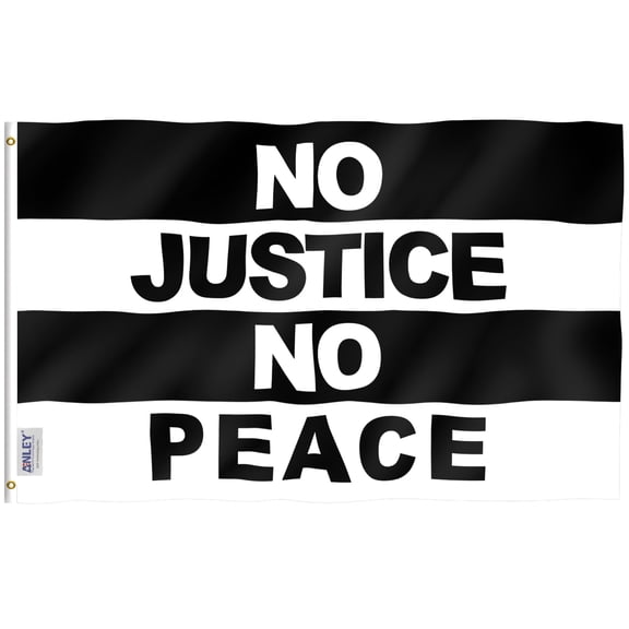 Anley 3x5 Foot No Justice No Peace Flag - Civil Rights Flags Polyester
