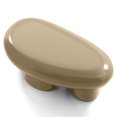 thumbnail image 4 of Kavren Modern Oval Glossy Low Profile Coffee Table, Light Brown, 4 of 14
