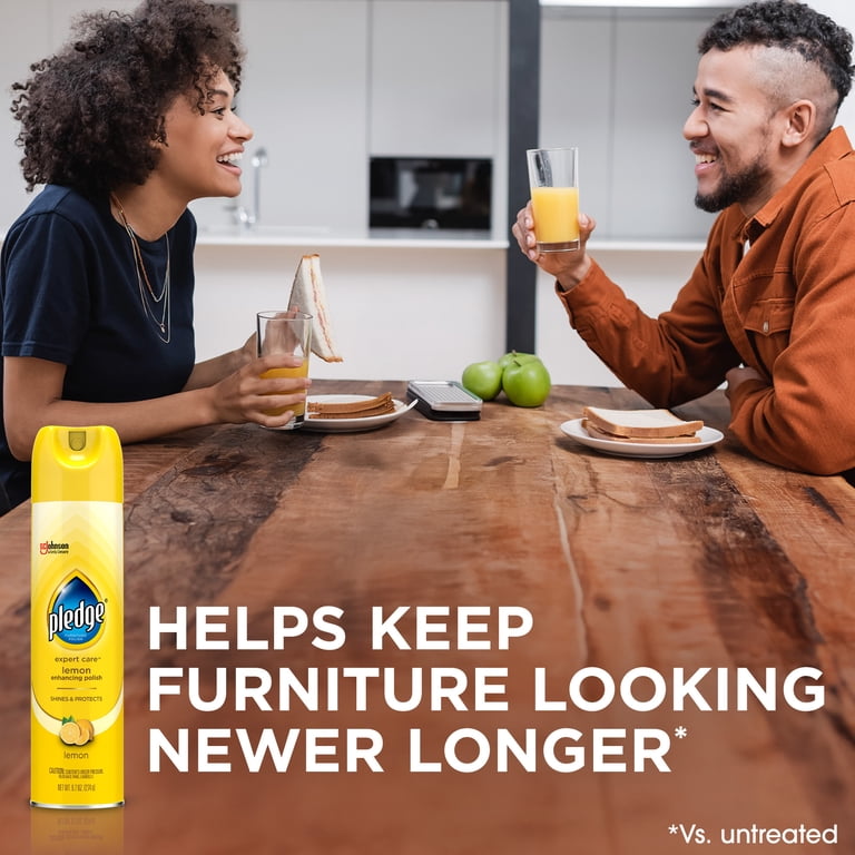 Pledge Expert Care Wood Polish, Lemon, 9.7 oz., 3-Pack photo 4