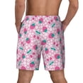 thumbnail image 2 of Lsque Mens Swim Trunks Cherry Strawberry Pattern - Bathing Suit Compression Liner - Beach Swim Shorts Swimwear - (S-3XL) - Stretch Quick Dry -Medium, 2 of 9