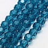 Faceted(32 Facets) Glass Round Beads Strands Steel Blue 8mm Hole: 1mm about 70~72pcs/strand 22.6 inch