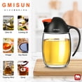 thumbnail image 6 of GM GMISUN Glass Oil Dispenser, Bottle with Auto-Flip Spout, Drizzler-21oz, 6.6 x 3.5 x 2.2", 6 of 6