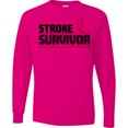 thumbnail image 3 of Inktastic Stroke Survivor Red Ribbon Awareness Long Sleeve T-Shirt, 3 of 5
