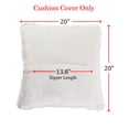 thumbnail image 4 of PiccoCasa 2Pcs Decorative Throw Pillow Cover Faux Fur Cushion Cover, White 2pcs，20"x20", 4 of 6