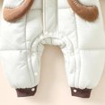 thumbnail image 5 of 18-24 Months Newborn Baby Winter Hooded Snowsuit Deer Ear Padded Romper Infant Zipper Warm Jumpsuit Outfit, 5 of 7