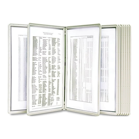 DURABLE Antimicrobial Wall Mounted Reference System, 10 Double-Sided Panels, Letter-Size, Gray, VARIO Design (535710), 10-Panel Gray Antimicrobial