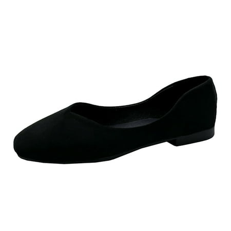 

NECHOLOGY Casual Womens Shoes Wedge Fashion Summer Women Casual Shoes Flat Bottom Slip On Solid Shoes for Women Casual Shoes Black 8