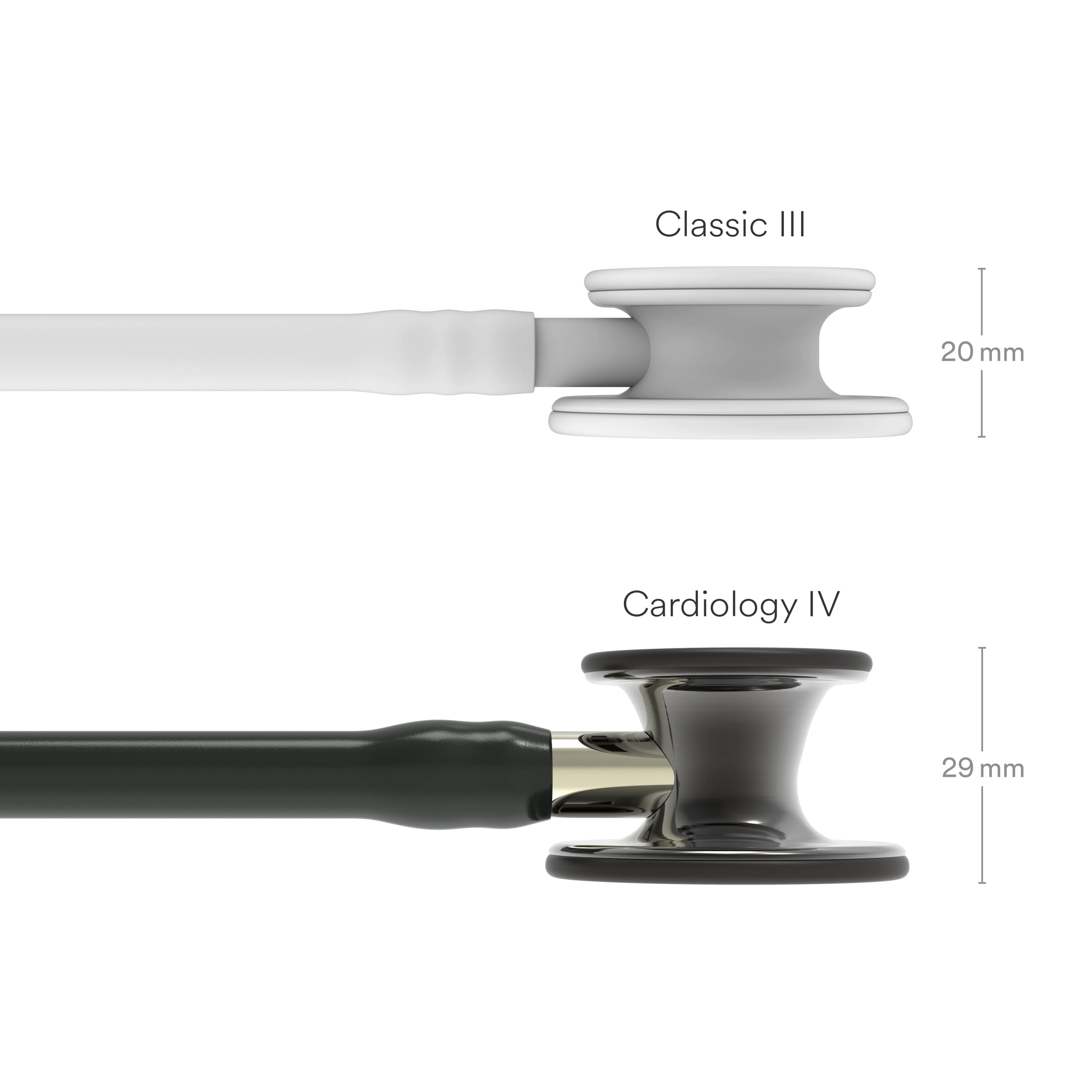 3M Littmann Cardiology IV Diagnostic Stethoscope, Stainless Steel Smoke-Finish Chestpiece, 27" Black Tube, Champagne Stem