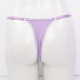 thumbnail image 5 of BONIXOOM Seamless Thongs for Women Low Waist Elastic Solid Thong Purple L, 5 of 5