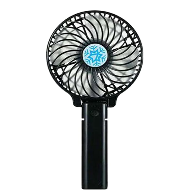 Yinanstore Mini Handheld Fan, USB Desk Fan, Small Personal Portable Table Fans with USB Rechargeable Battery, Cooling Folding Electric Fans , Black Type1 Black