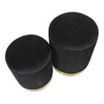 thumbnail image 5 of Marla Contemporary Nesting Pleated Ottoman Set in Gold Metal and Black Velvet by LumiSource, 5 of 5