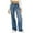 Blue, variant on Tittly Palazzo Pants Lounge Pants Women Women's Autumn/Winter Cat & Monkey Loose Wide Leg Jeans Women's Solid Color Casual Denim Pants Baggy Pants Women Womens Joggers Black L