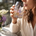 thumbnail image 4 of SLYNSHome Glass Cup with Exquisite Floral and Wildlife Details, Large Capacity Stemless Tumbler for Water Tea and Daily Beverages,Animals and Nature Themed, 4 of 8