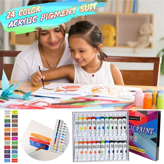 Clearance Office&Craft&Stationery under $10,Craft Stone 24 Color Pigment Ceramic Color acrlic suit Paints Paint pigment Wall Home DIY