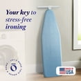 thumbnail image 2 of Homz T-Leg Foldable Adjustable Ironing Board w/Pad & Cotton Cover,Blue, 2 of 12