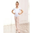 thumbnail image 5 of Stelle Ballet Leotards Bow Back Short Sleeve leotard for Girls/Toddlers/Kids Dancewear,White,8 Years, 5 of 7
